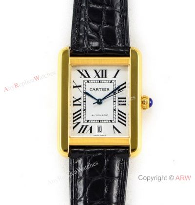 (ER) Swiss Grade Copy Cartier Tank Solo W5200027 Yellow Gold Watch 31mm